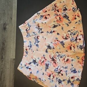 Lush Floral Mini Skirt - Pink and Blue